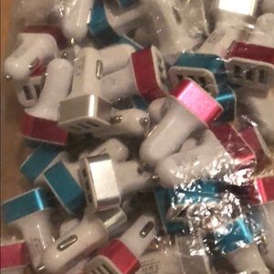 15 3-Port USB Car Adapter Charger-You Choose Color